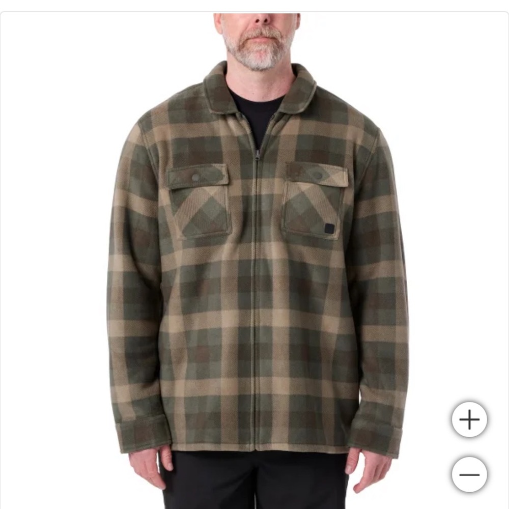 Voyager Men's Full Zip Shirt Jacket Size Medium M